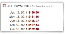 Keep track of bill payment history.